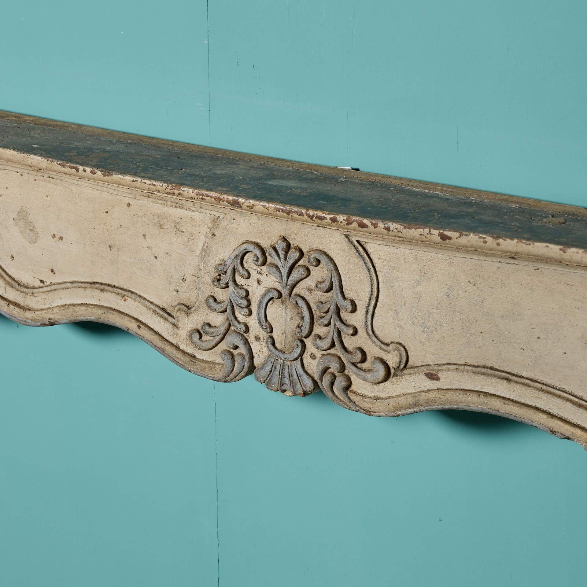 Antique 18th Century Louis XV Carved Oak Fireplace For Sale 2