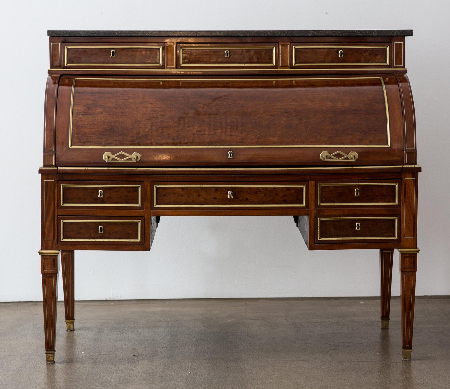 Antique 18th Century Louis Xvi Cylinder Bureau Writing Desk From