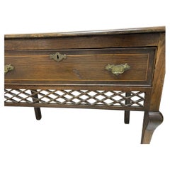 Antique 18th Century Lowboy With  Pierced Frieze