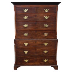 Antique 18th Century mahogany chest on chest of drawers tallboy