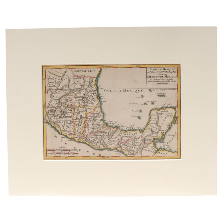 Antique 18th Century Map of Mexico and Central America by Robert ...