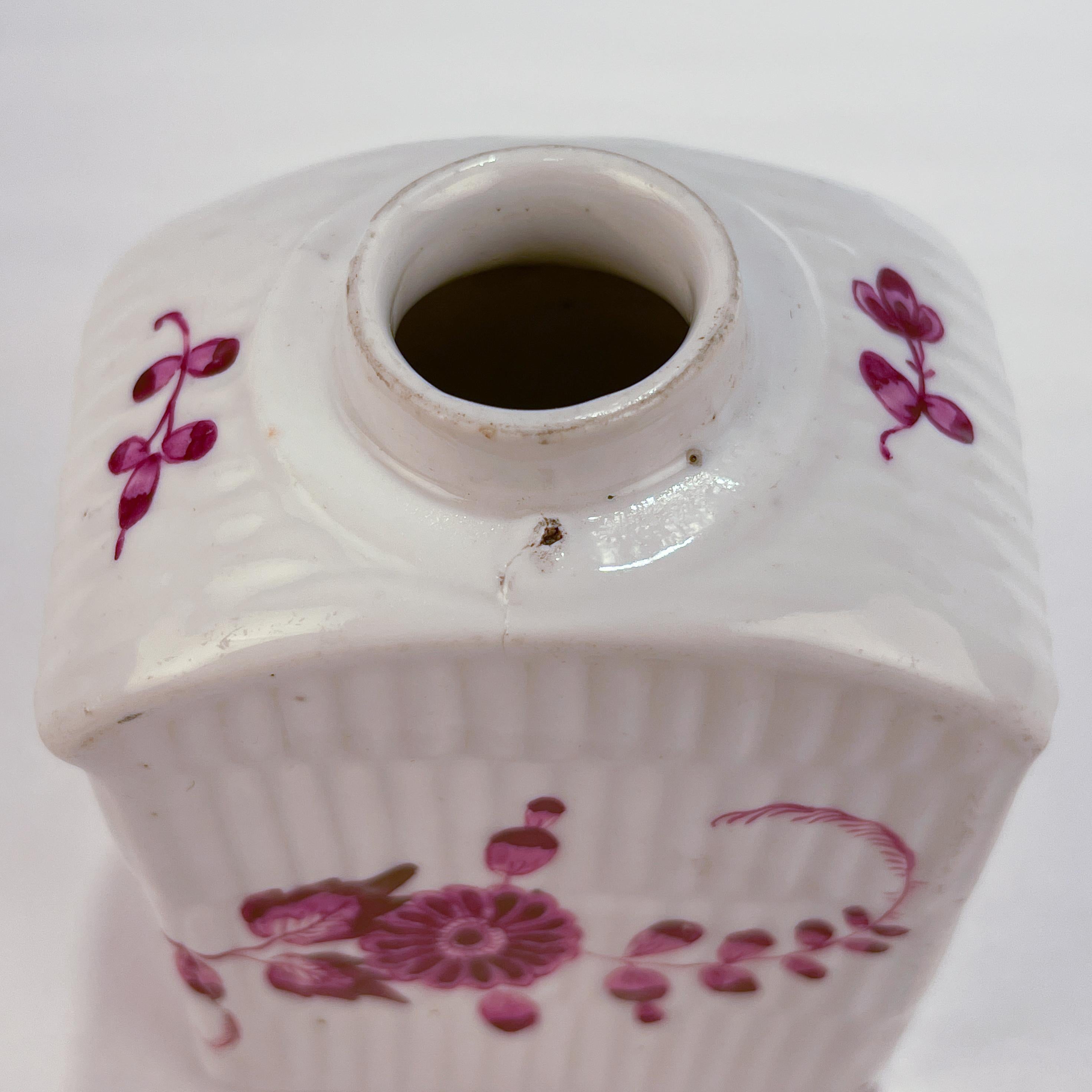 Antique 18th Century Meissen Porcelain Marcolini Period Purple Indian Tea Caddy 4