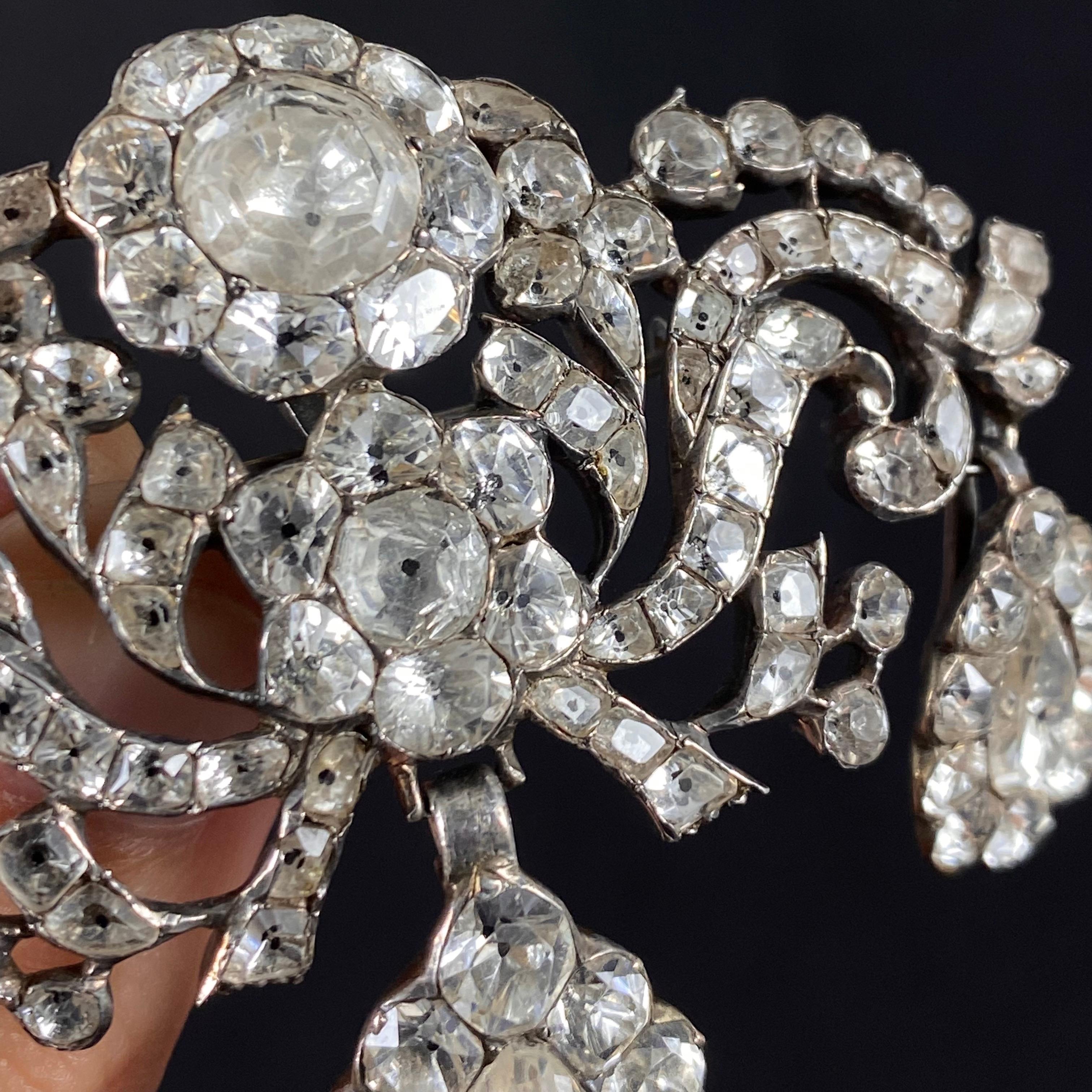 Antique 18th Century Minas Novas Earrings Pendant/Brooch Girandole Portuguese For Sale 2