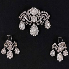 Antique 18th Century Minas Novas Earrings Pendant/Brooch Girandole Portuguese