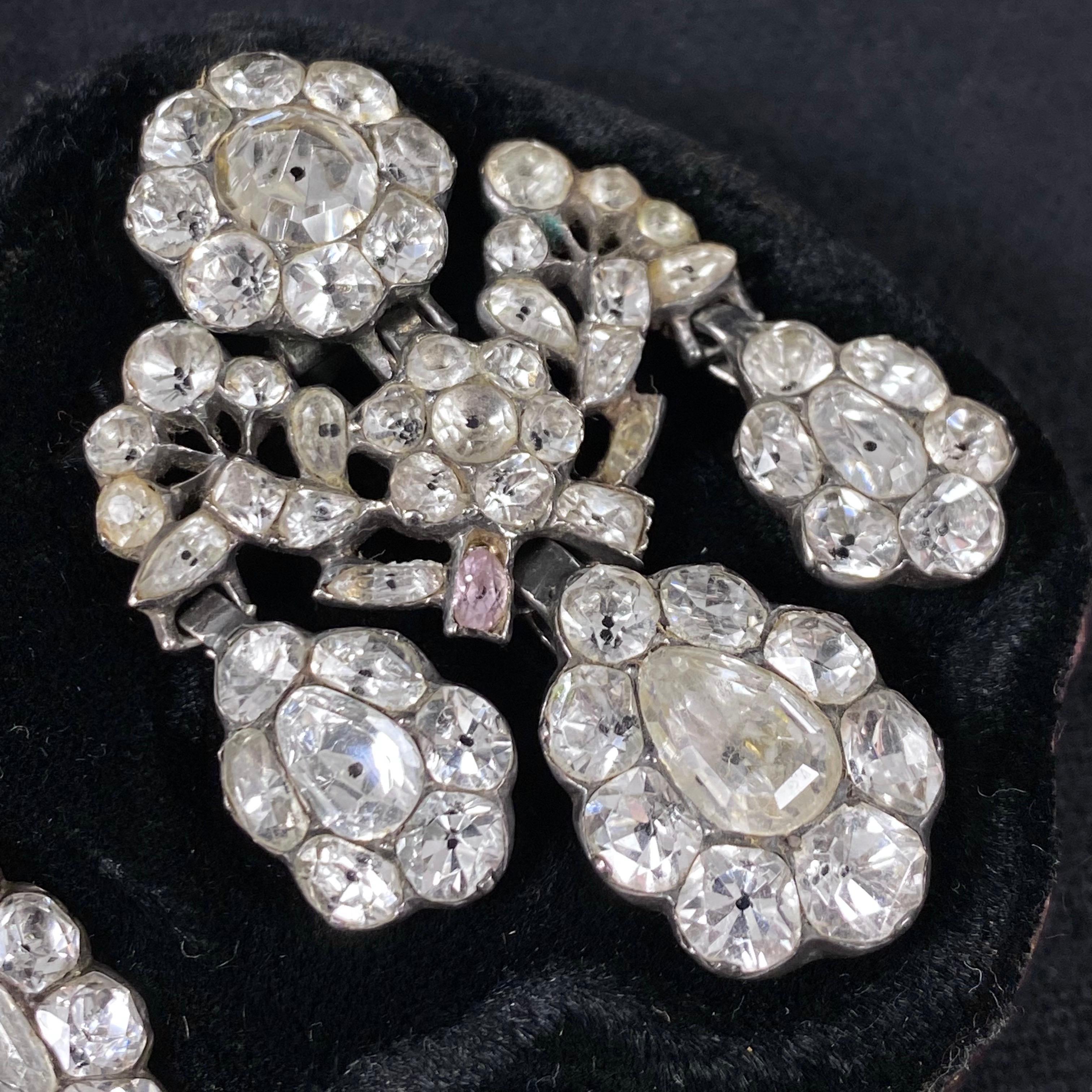 Women's or Men's Antique 18th Century Minas Novas Earrings Pendant/Brooch Girandole Portuguese For Sale