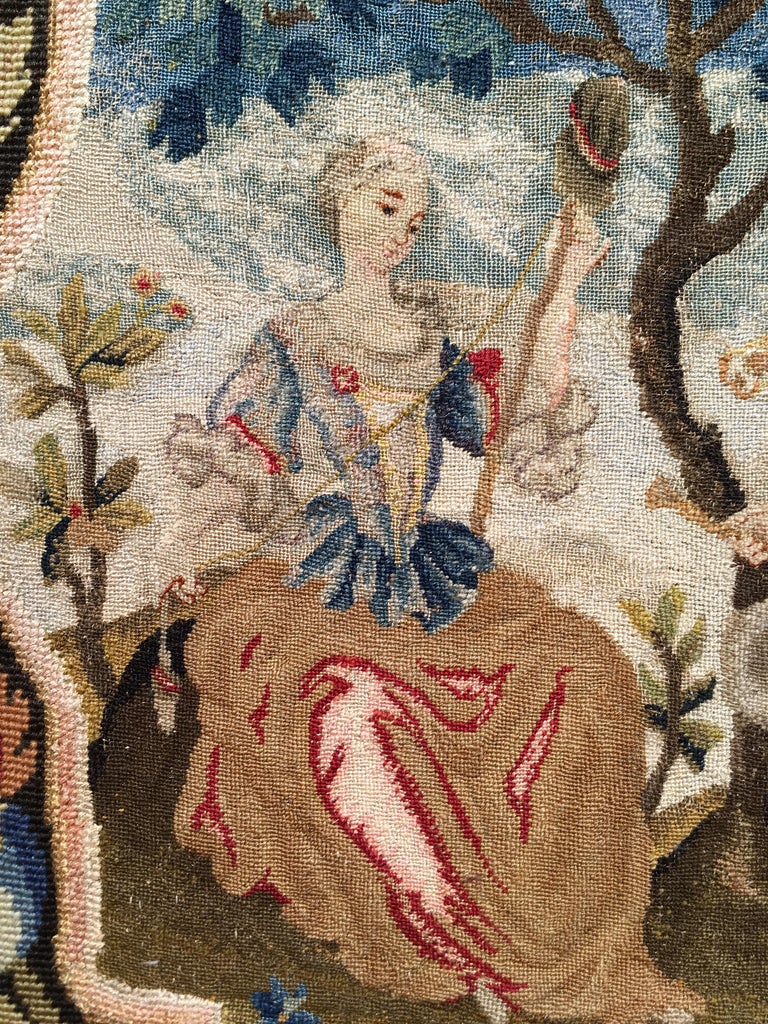 Antique 18th Century Needlework Tapestry Picture For Sale at 1stdibs