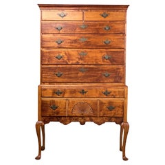 Antique 18th Century New Hampshire Queen Anne Maple Highboy