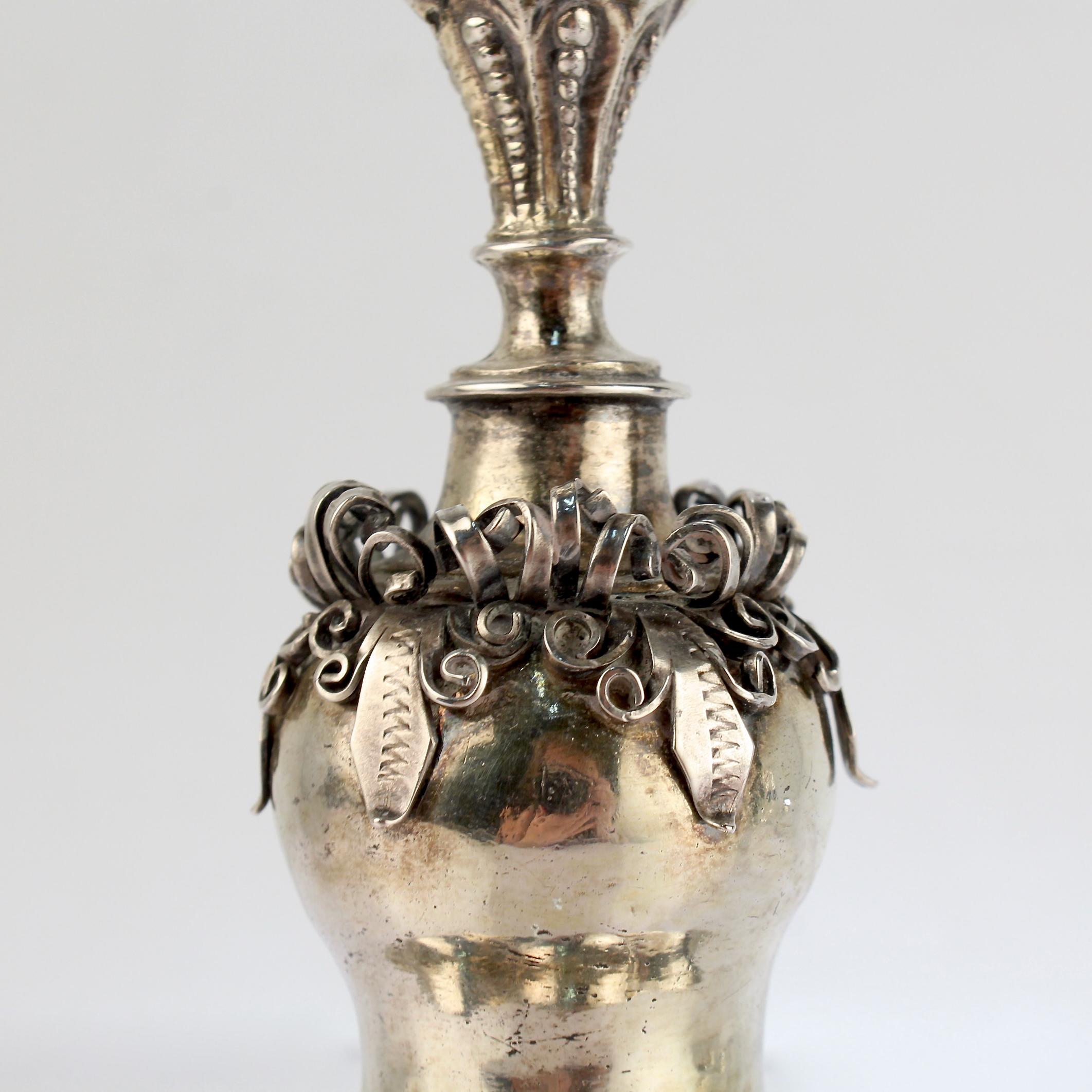 Antique 18th Century Nuremberg Vermeil or Gilt Silver Lidded Chalice or Pokal 3