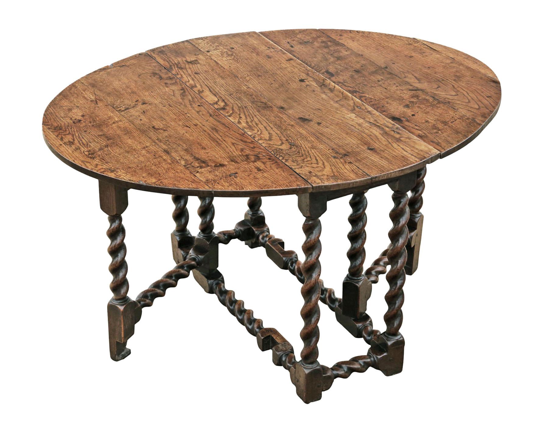 Georgien Table de salle à manger ancienne en Oak Oak du 18ème siècle - Belle qualité en vente