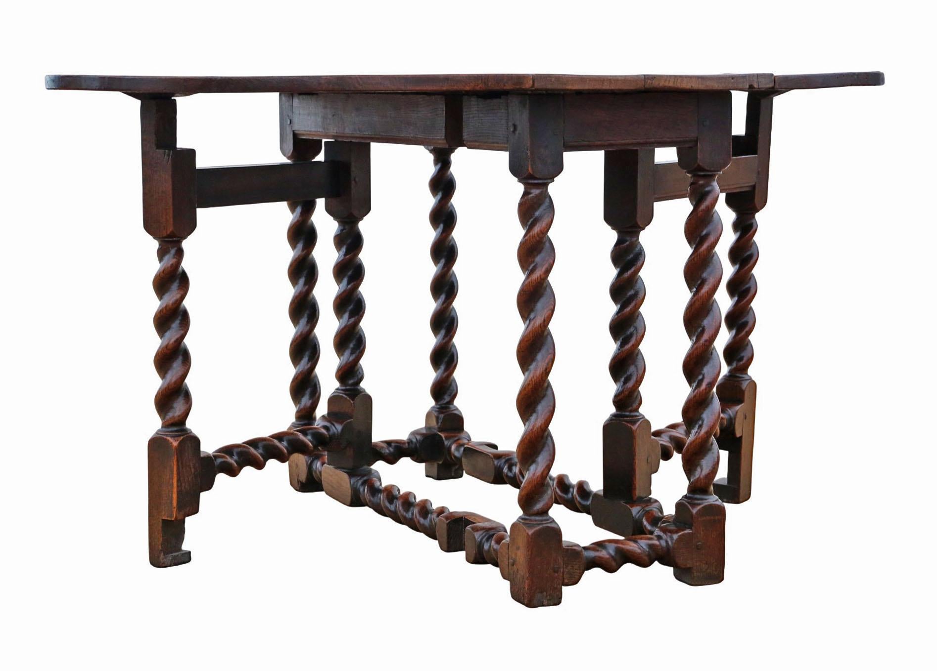 Table de salle à manger ancienne en Oak Oak du 18ème siècle - Belle qualité en vente 1