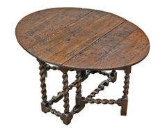 Antique 18th Century Oak Drop-Leaf Gateleg Dining Table – Fine Quality