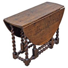 Antique 18th Century Oak Drop-Leaf Gateleg Dining Table – Fine Quality