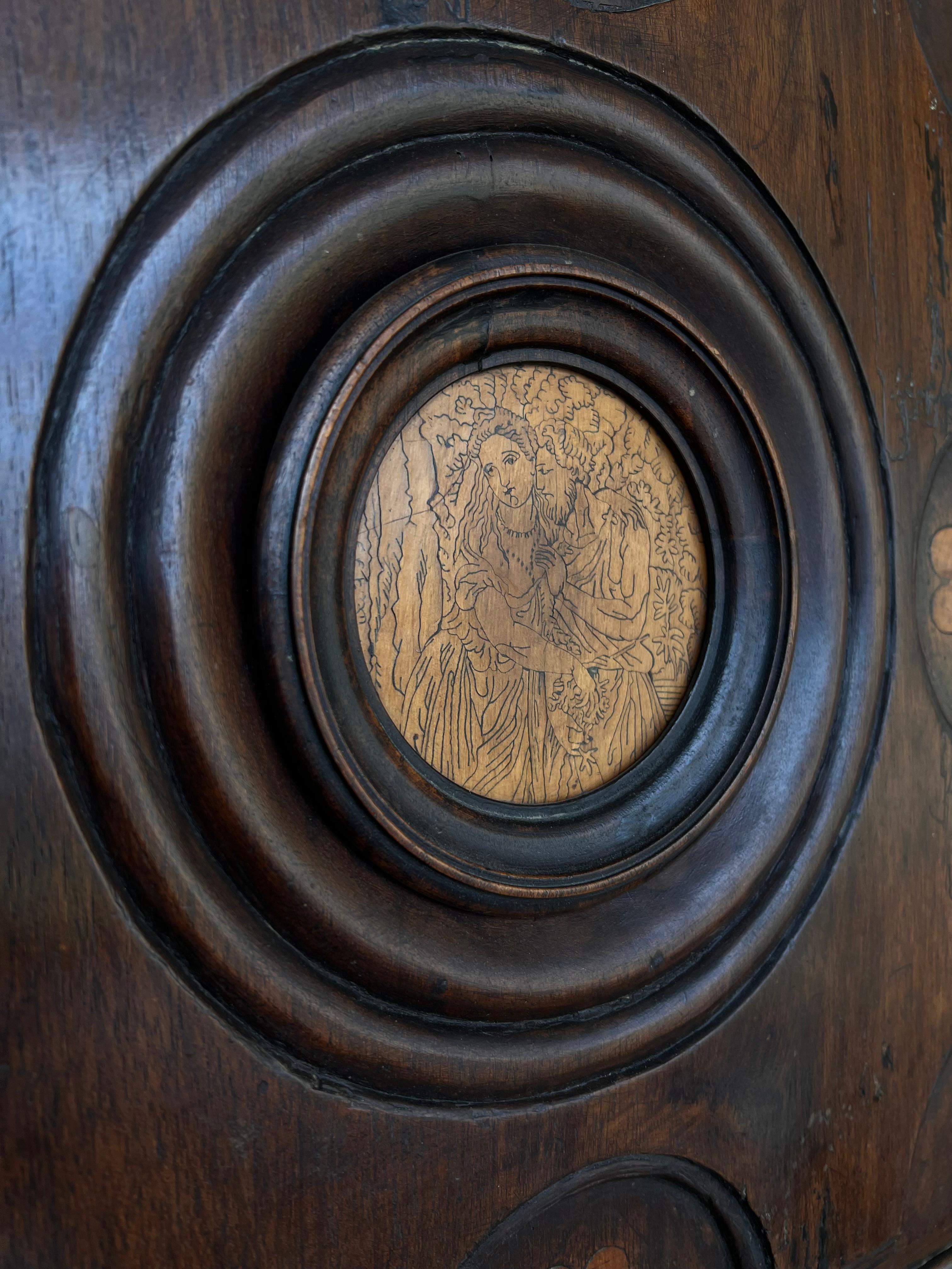 Antique 18th Century Oak Dutch Baroque Cushion Cabinet For Sale 3