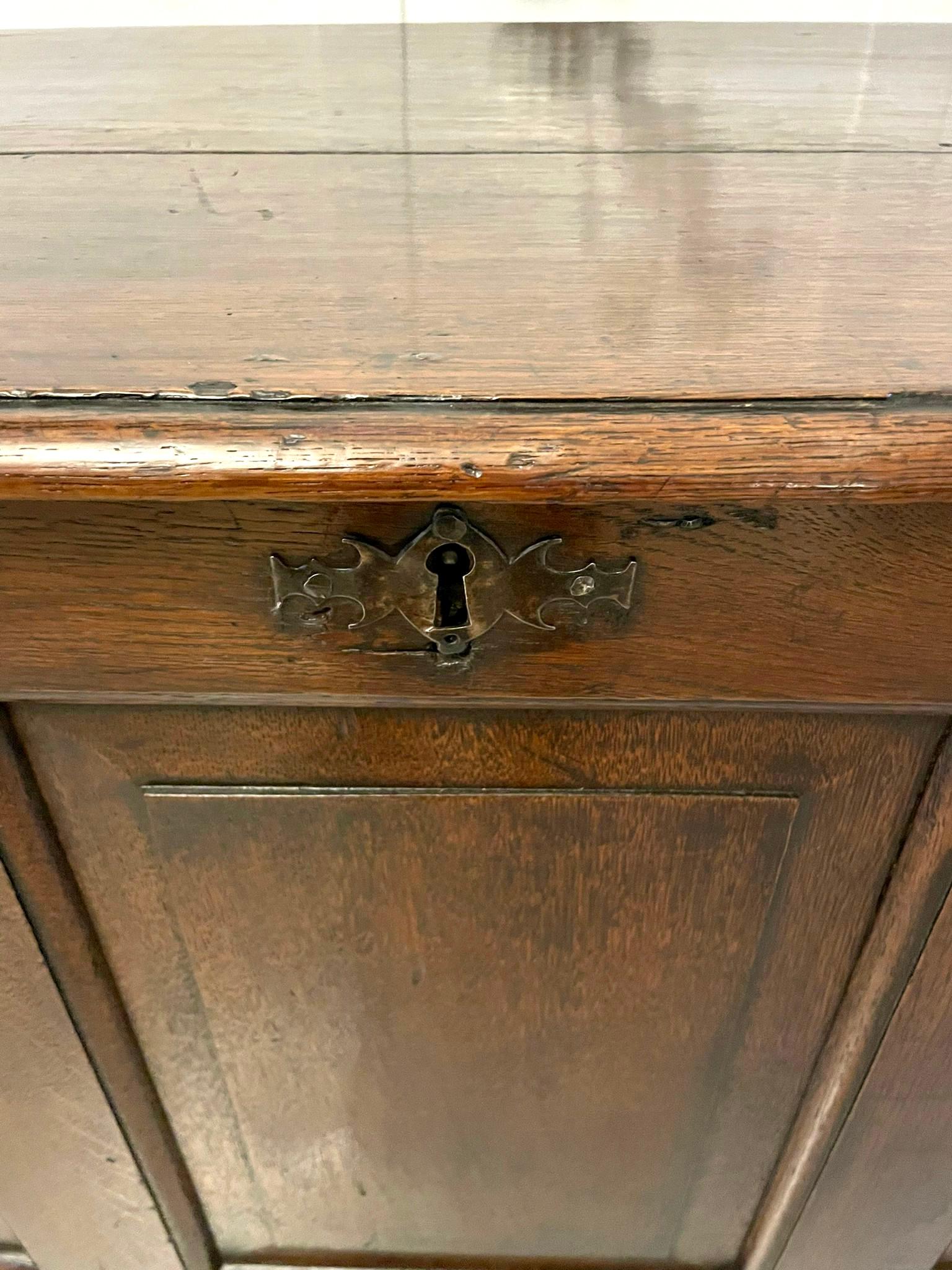 Antique 18th Century Oak Quality Panelled Coffer For Sale 1