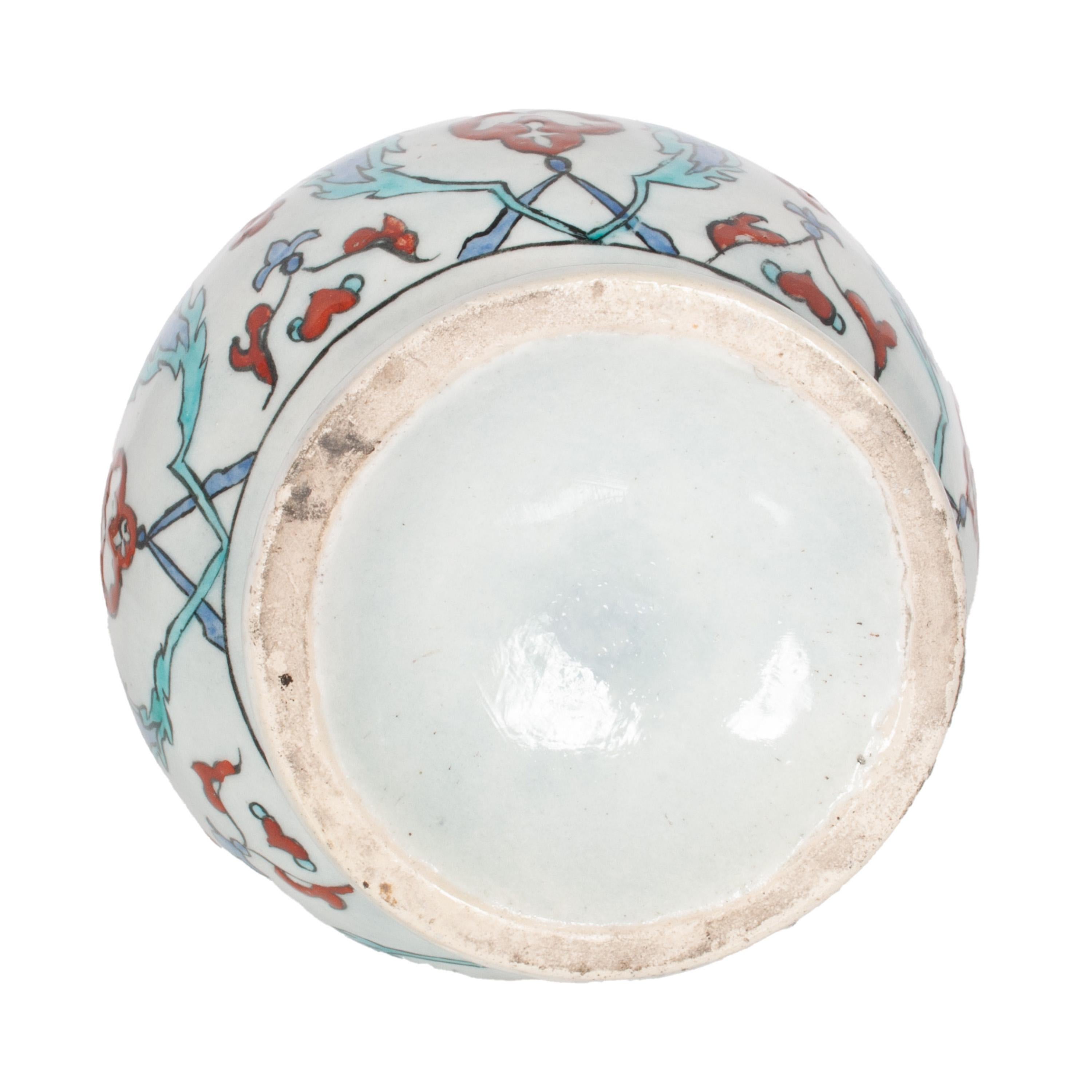 Antico vaso ottomano del 18° secolo, Iznik Pottery e Surahi in vendita 5