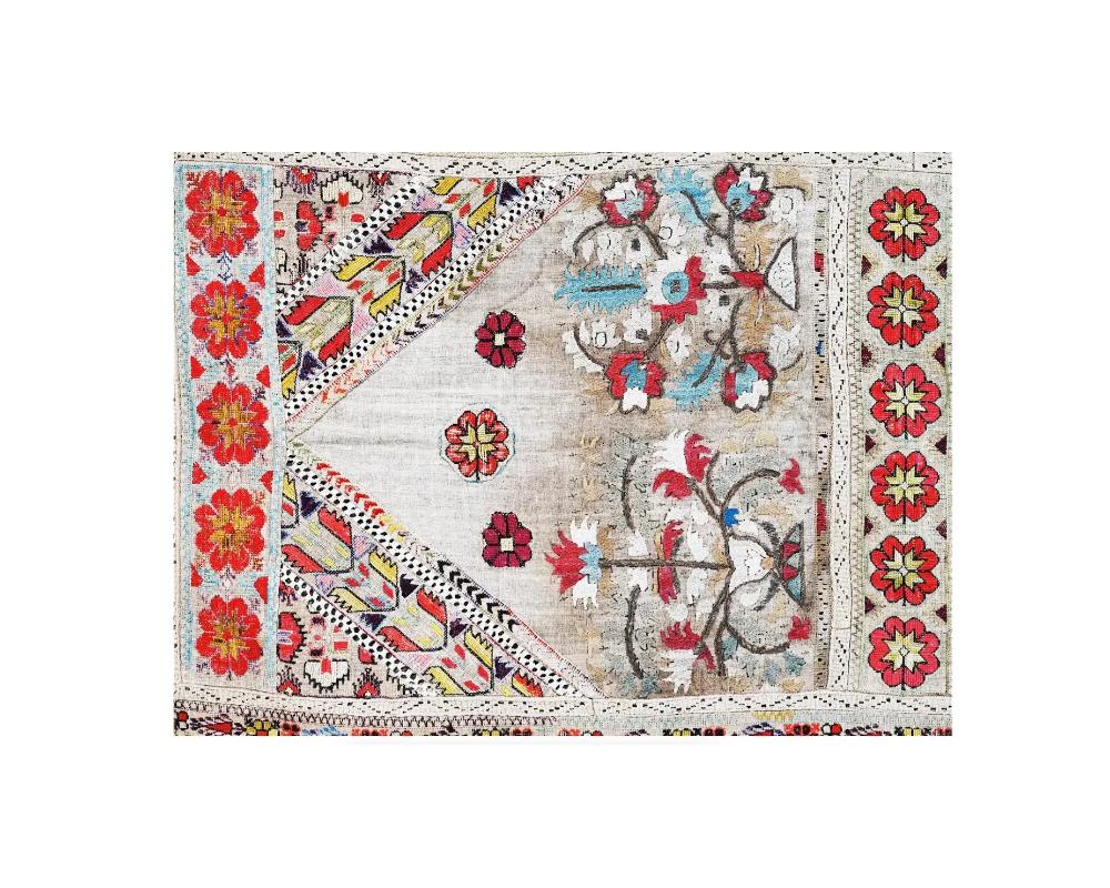 Antique 18Th Century Ottoman Turkish Embroidery Textile In Good Condition For Sale In New York, NY