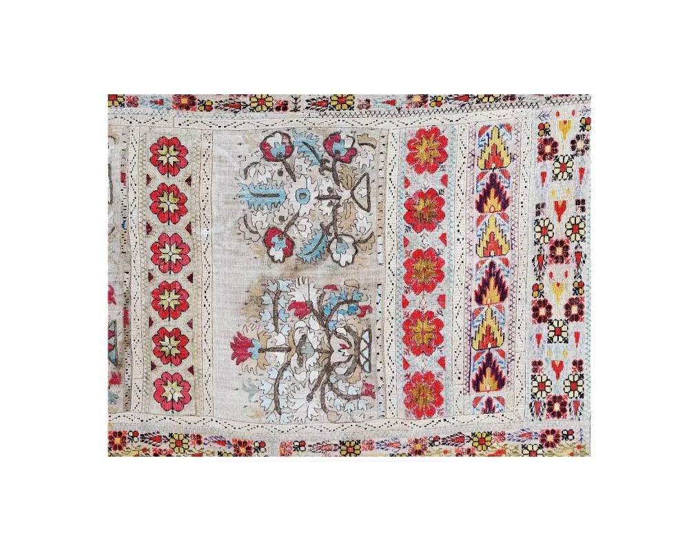 18th Century and Earlier Antique 18Th Century Ottoman Turkish Embroidery Textile For Sale