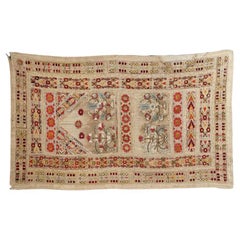 Textile de broderie turc ottoman ancien du 18ème siècle