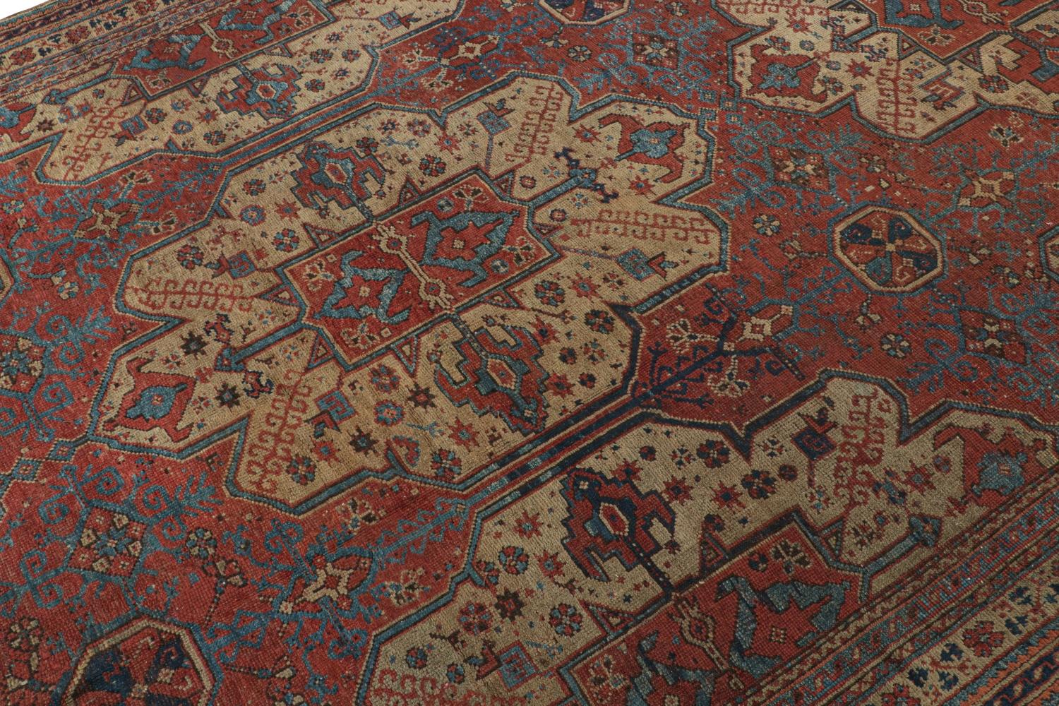 Hand-knotted in wool circa 1890-1900, this antique 13x22 Oushak is a rare oversized palace rug in the new unveilings from the Antique & Vintage Collection by Rug & Kilim.

On the Design: 

Hand-knotted in wool circa 1890-1900, its design enjoys a