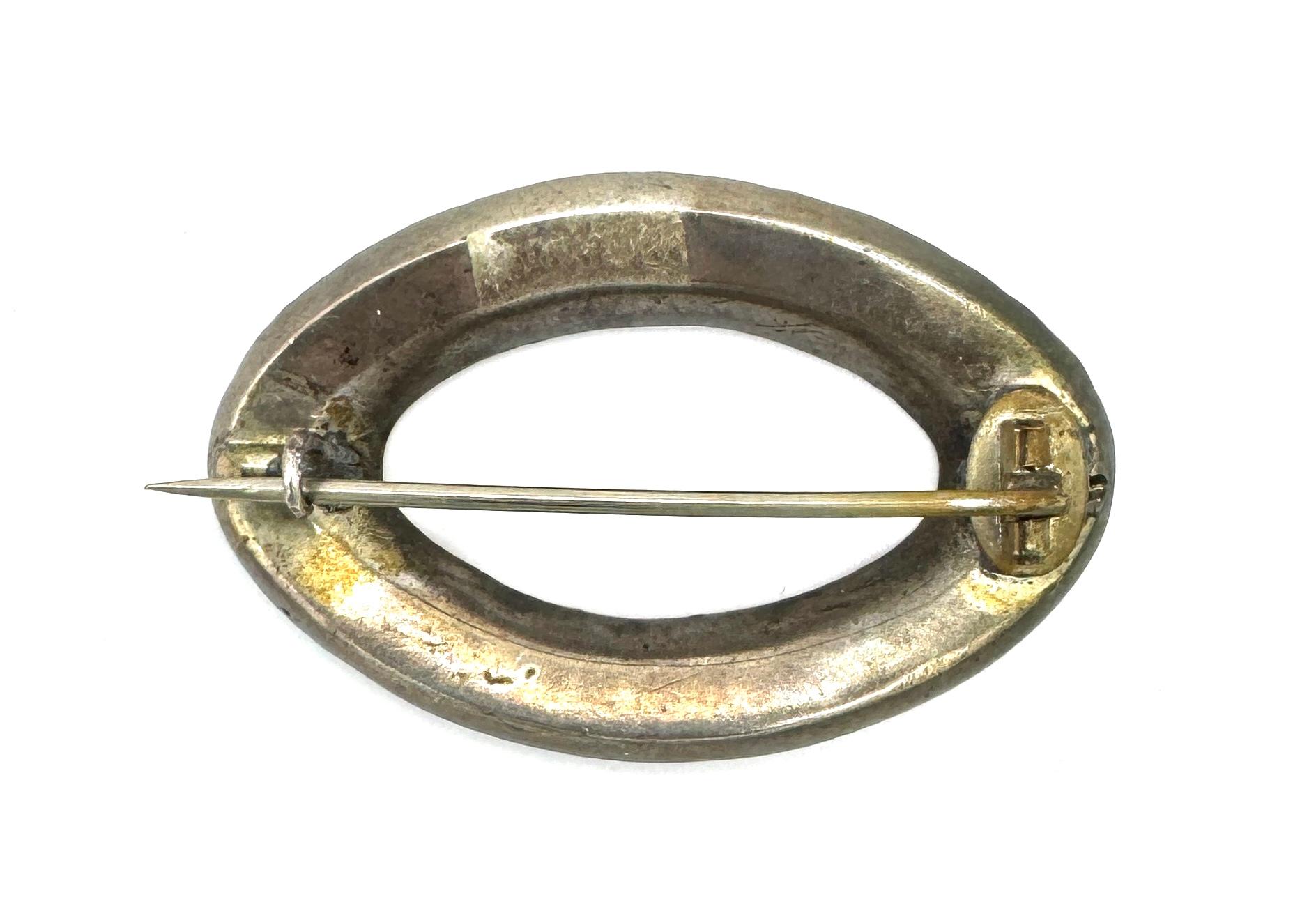 George II Antique 18th Century Pair Of Paste and Metal Brooches For Sale