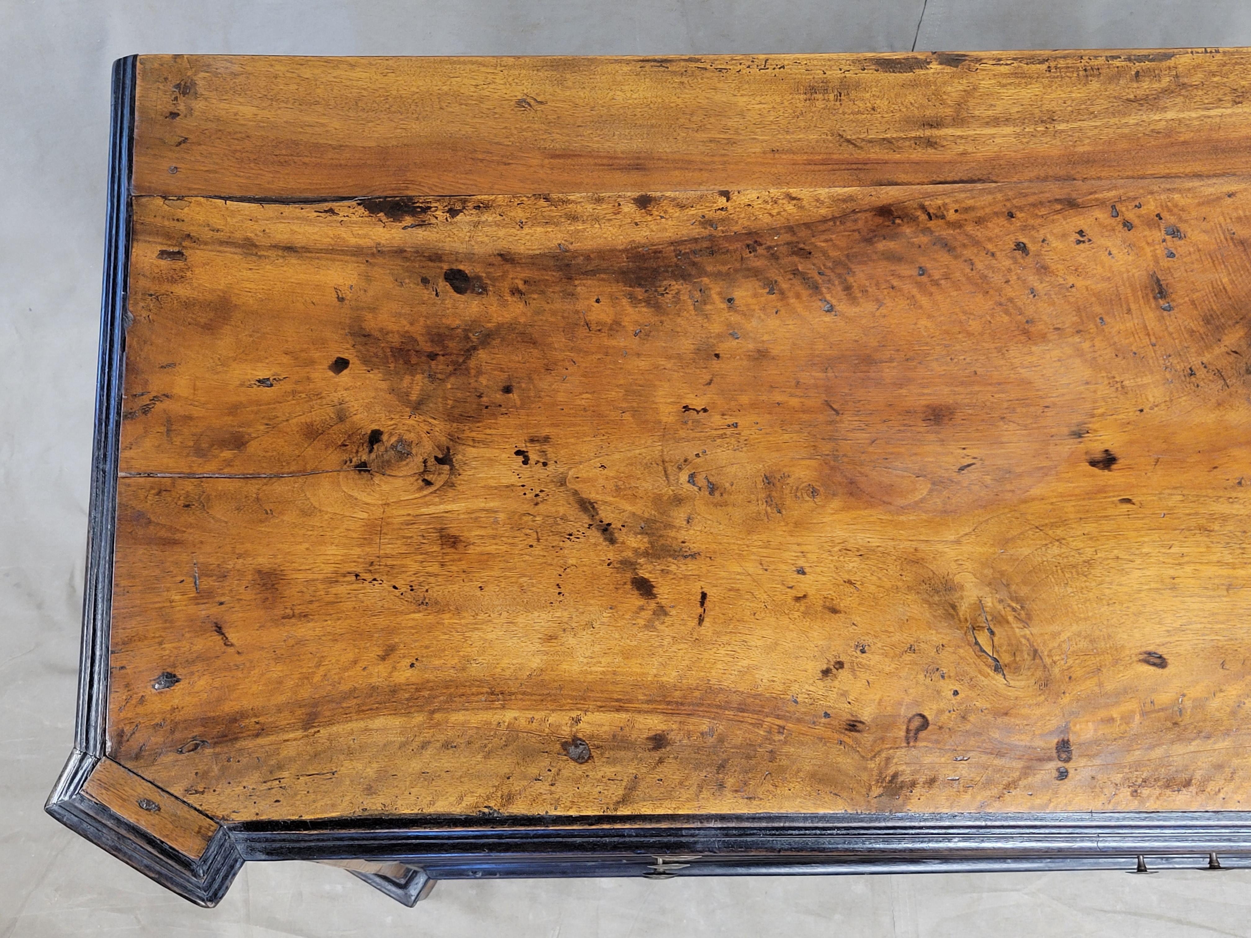 Metal Antique 18th Century 'Piedmont' Italian Olive and Walnut Inlaid Chest of Drawers