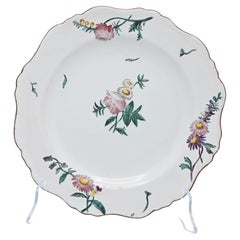 Piatto antico in maiolica francese policroma del XVIII secolo, Marsiglia, CIRCA 1770