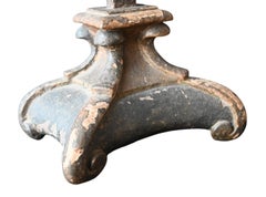 Antique 18th century polychrome  wooden  Crucifix cross statue