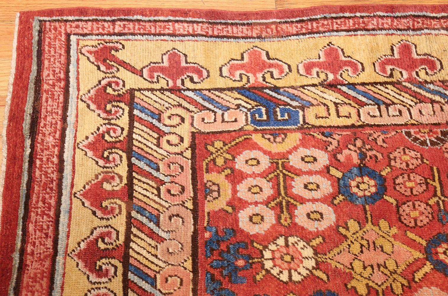 East Turkestani Nazmiyal Collection Antique 18th Century Khotan Rug. 5 ft 6 in x 8 ft 9 in 