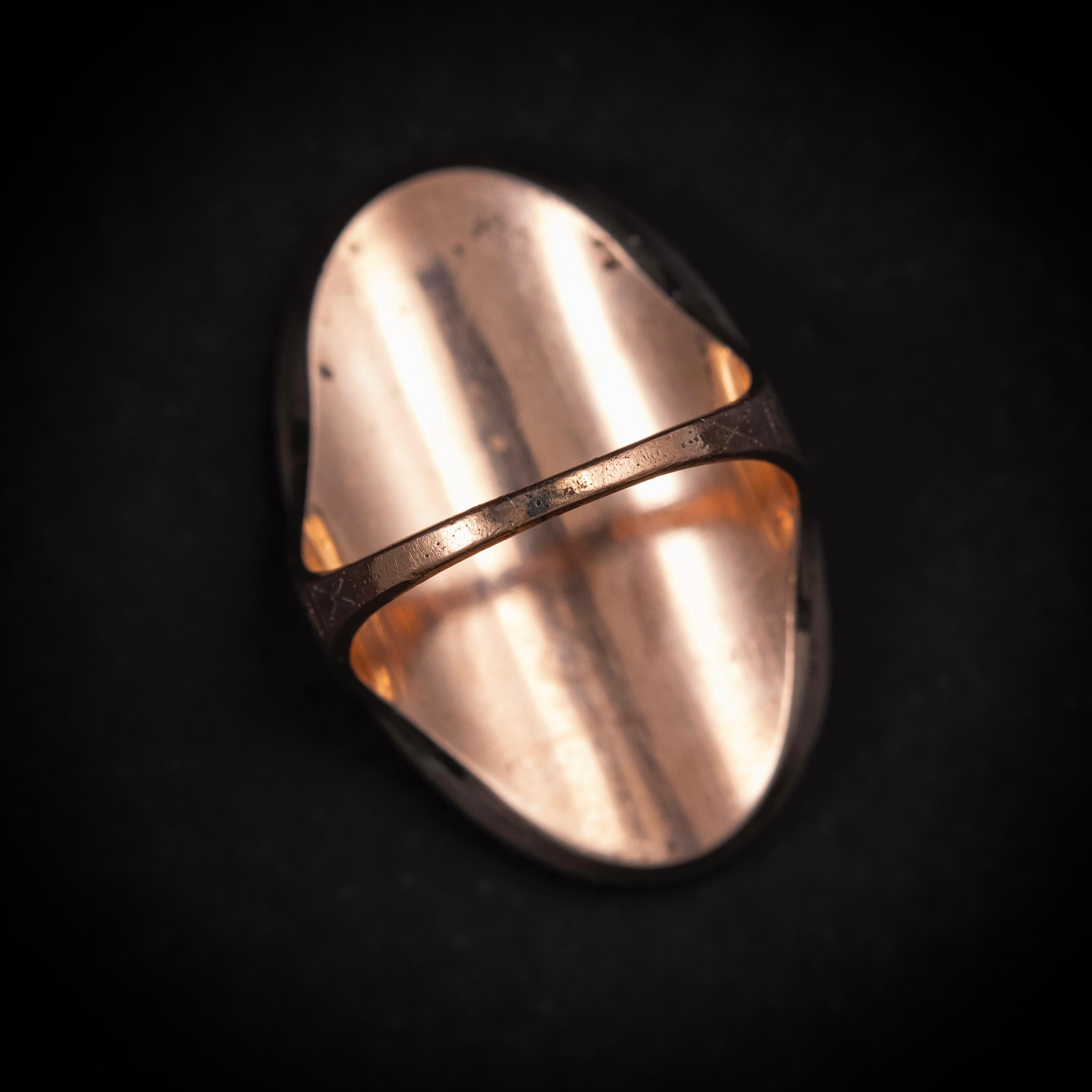Antique 18th Century Portrait Miniature Strass Ring Silver Rose Gold European 5