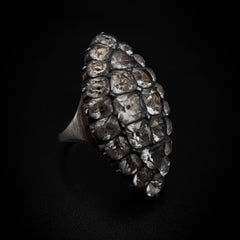 Antique 18th Century Portuguese “Minas Novas” Colorless Rock Crystal Quartz Ring