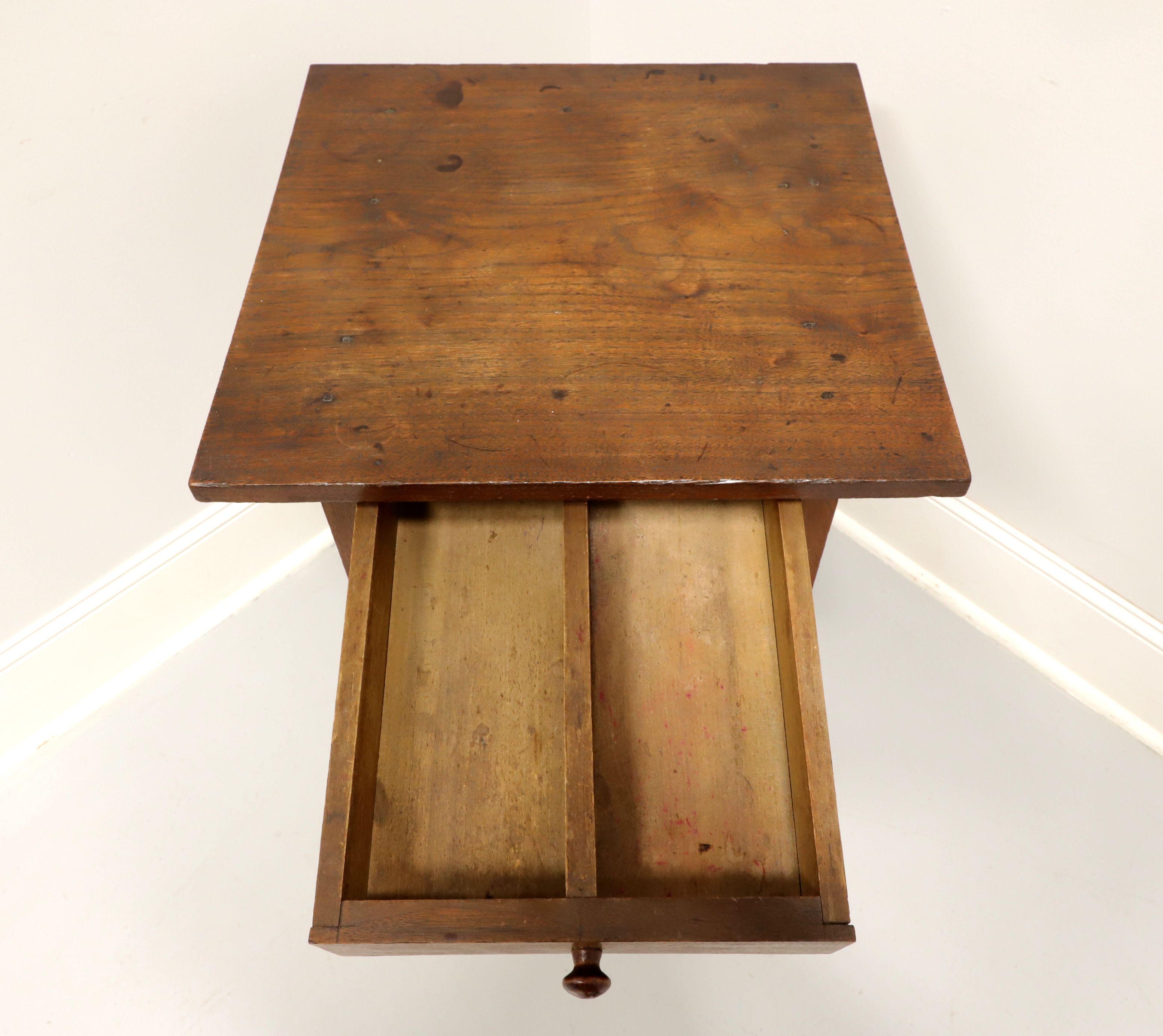18th Century and Earlier Antique 18th Century Primitive Walnut Two-Drawer End Side Table