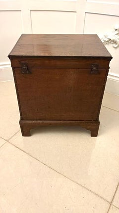 Antique 18th Century Quality Oak Box Coffer in the Form of a Miniature Chest