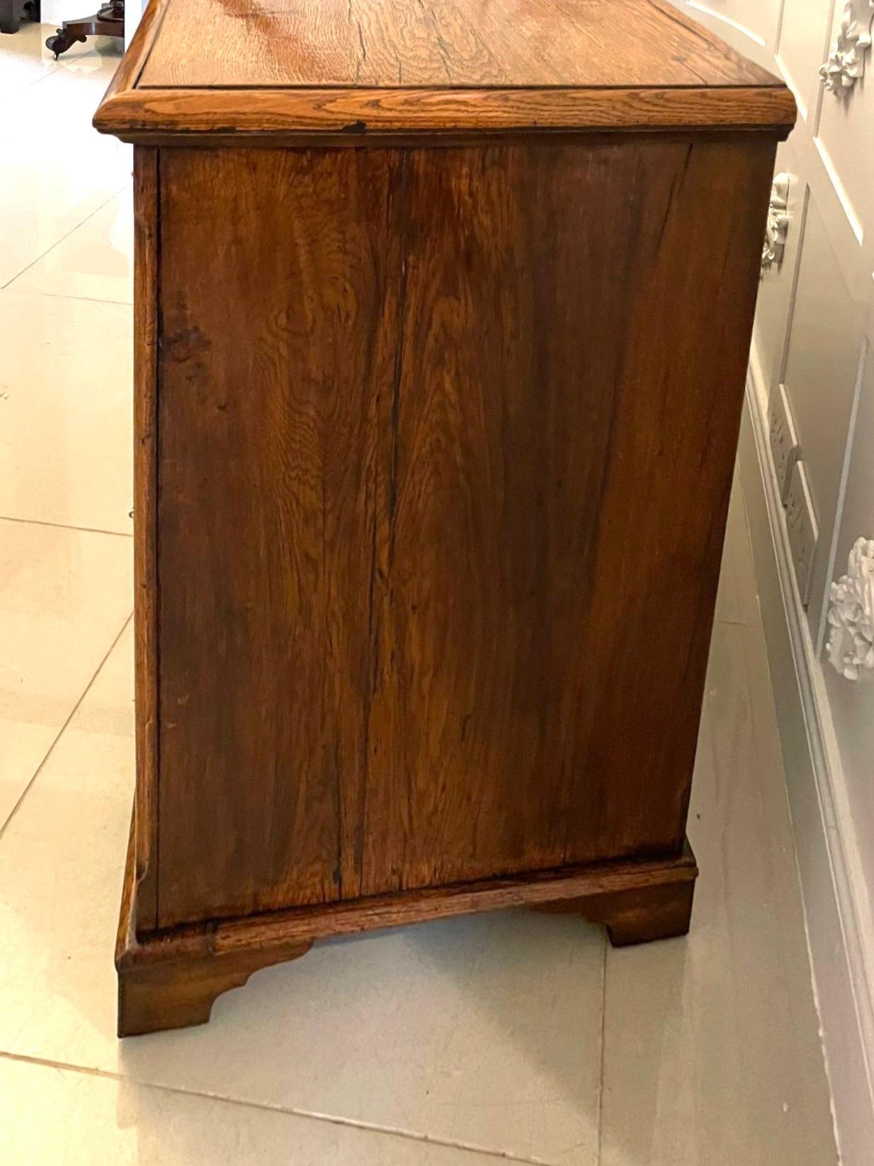 Antique 18th Century Quality Oak Dresser Base with Original Brass Handle  For Sale 1