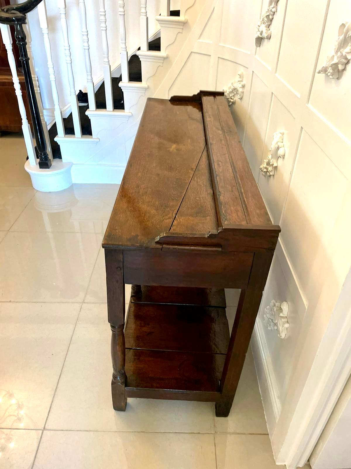 Antique 18th Century Quality Oak Pot Board Dresser Base 5
