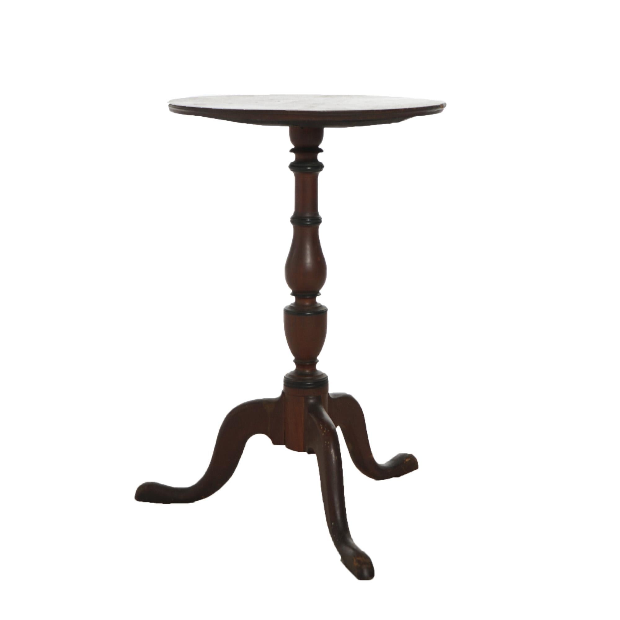 Antique 18th Century Queen Anne Mahogany Candle Stand C1780 2