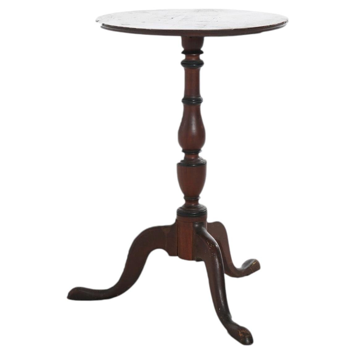 Antiquité 18ème siècle Queen Anne Mahogany Candle Stand C1780 en vente