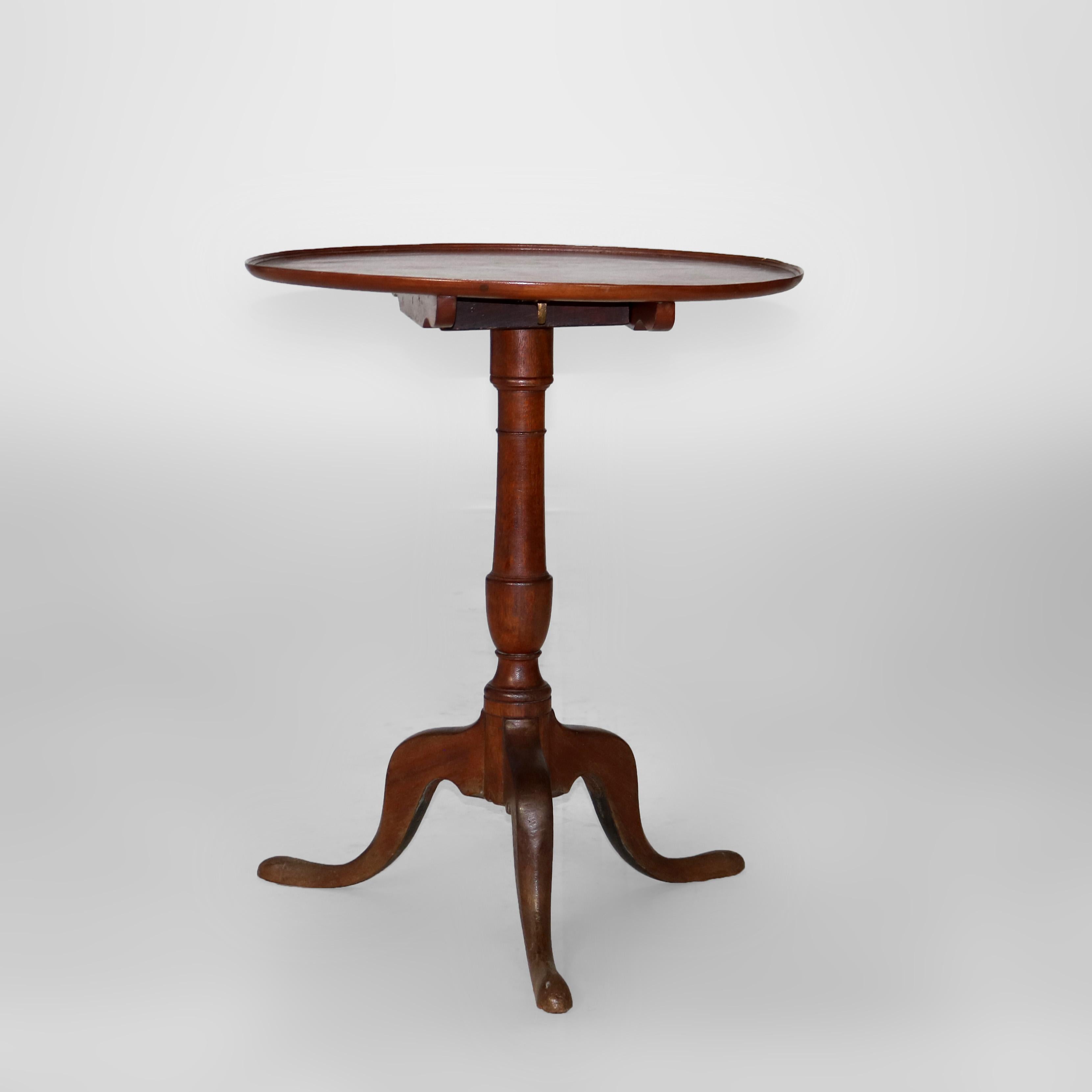 Antike 18. Jahrhundert Queen Anne Nussbaum Schüssel oben Tilt Top Tisch C1770 im Angebot 5