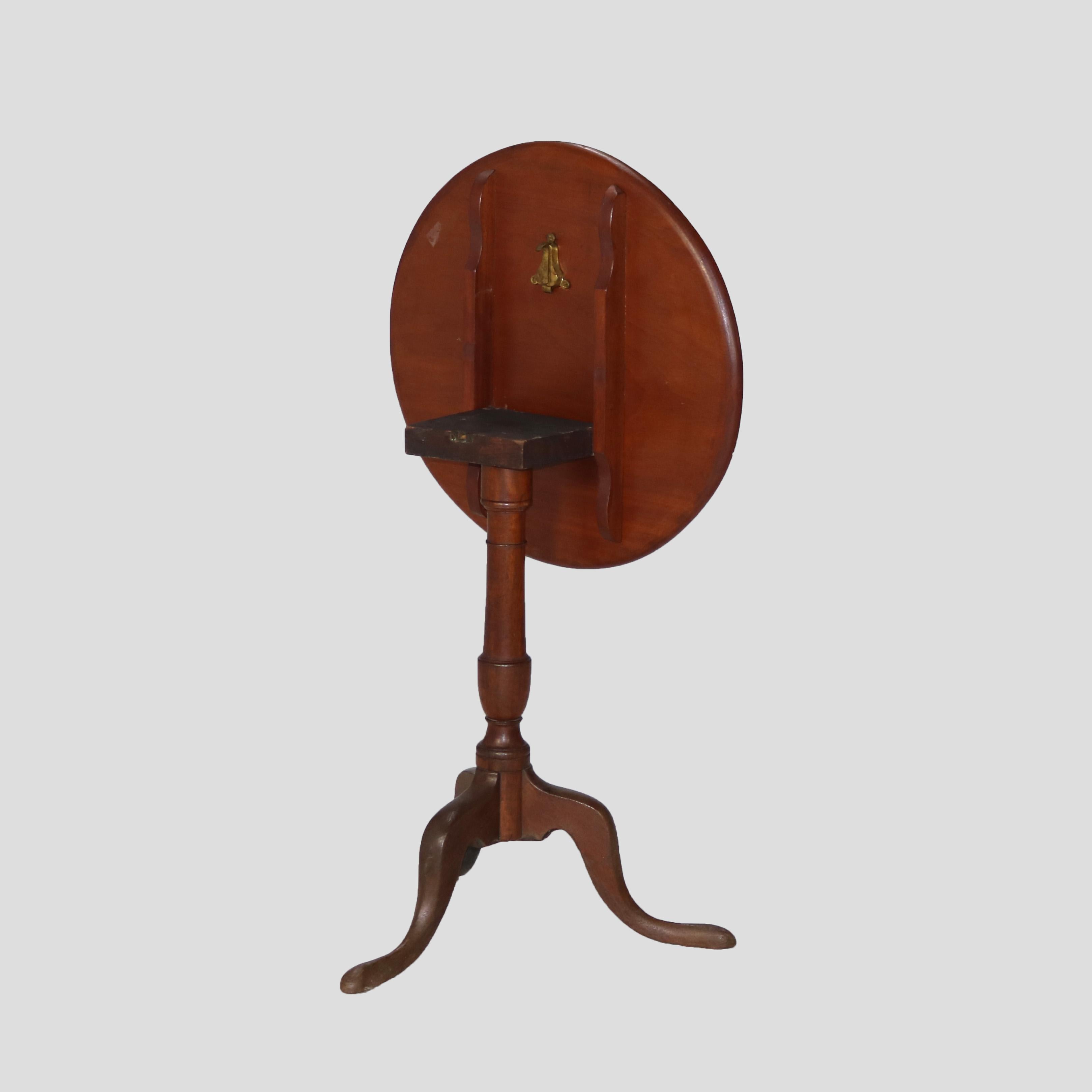 Antike 18. Jahrhundert Queen Anne Nussbaum Schüssel oben Tilt Top Tisch C1770 im Angebot 6