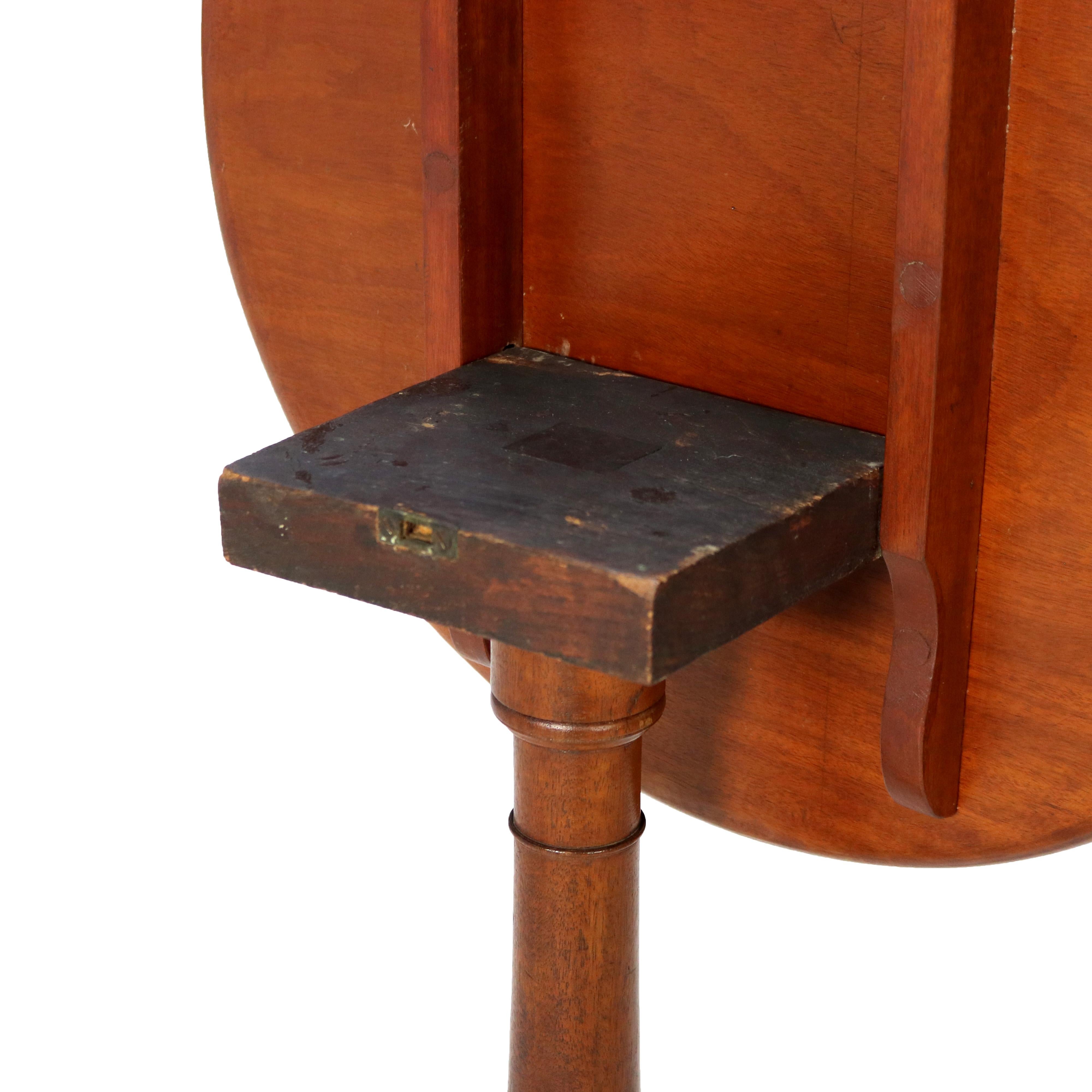 Antike 18. Jahrhundert Queen Anne Nussbaum Schüssel oben Tilt Top Tisch C1770 im Angebot 8