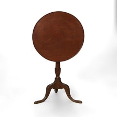 Antique 18th Century Queen Anne Walnut Dish Top Tilt Top Table C1770