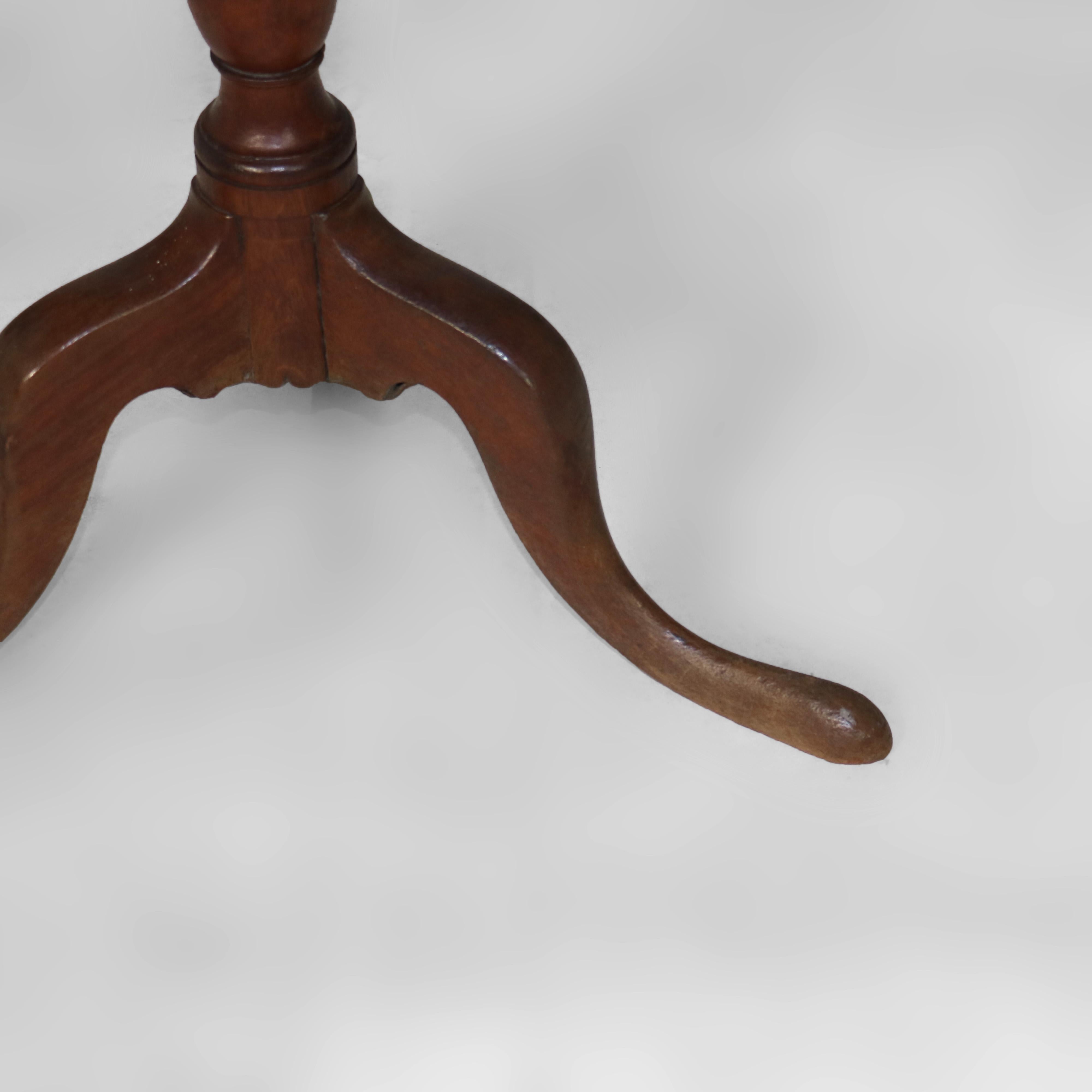 Antike 18. Jahrhundert Queen Anne Nussbaum Schüssel oben Tilt Top Tisch C1770 (18. Jahrhundert und früher) im Angebot