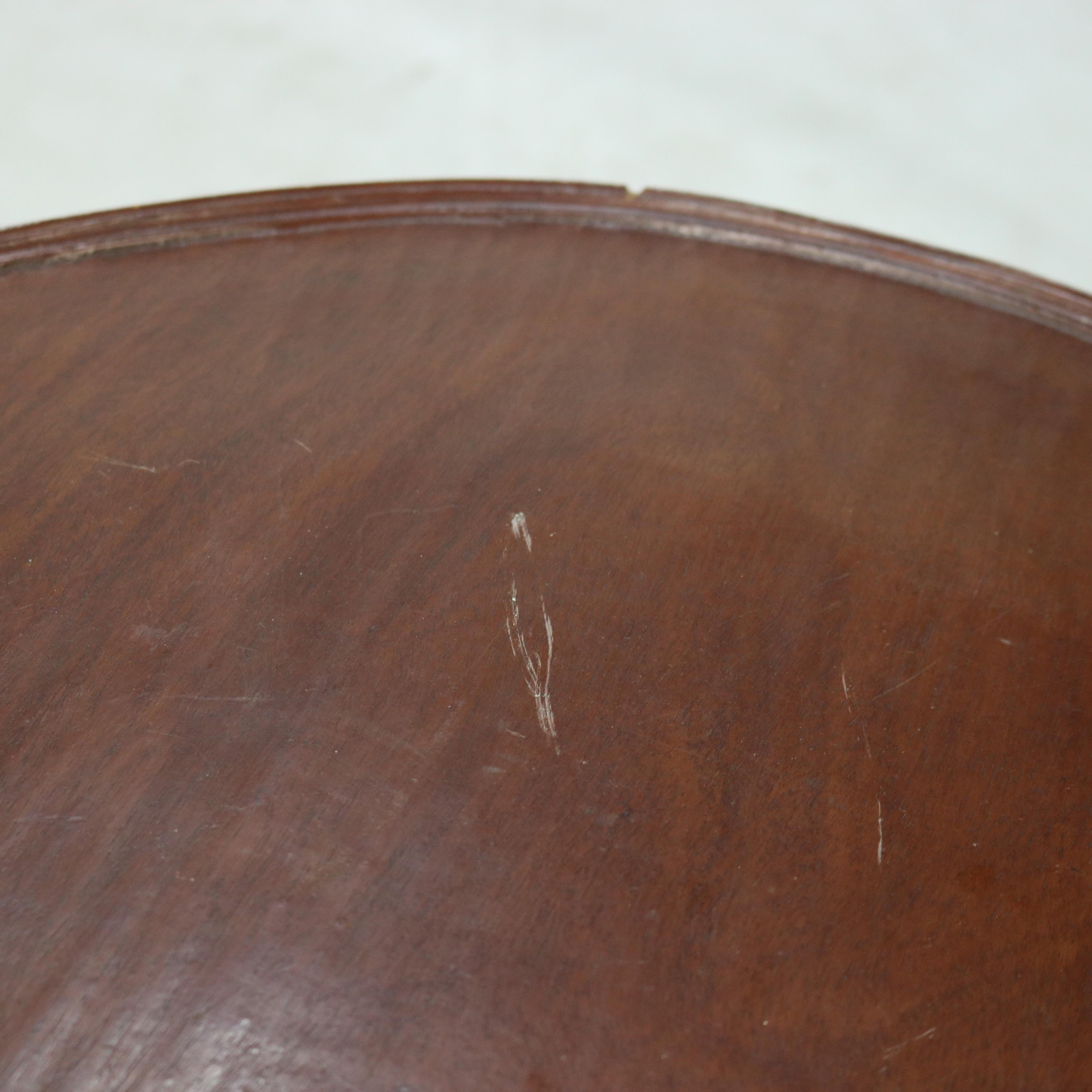 Antike 18. Jahrhundert Queen Anne Nussbaum Schüssel oben Tilt Top Tisch C1770 im Angebot 1