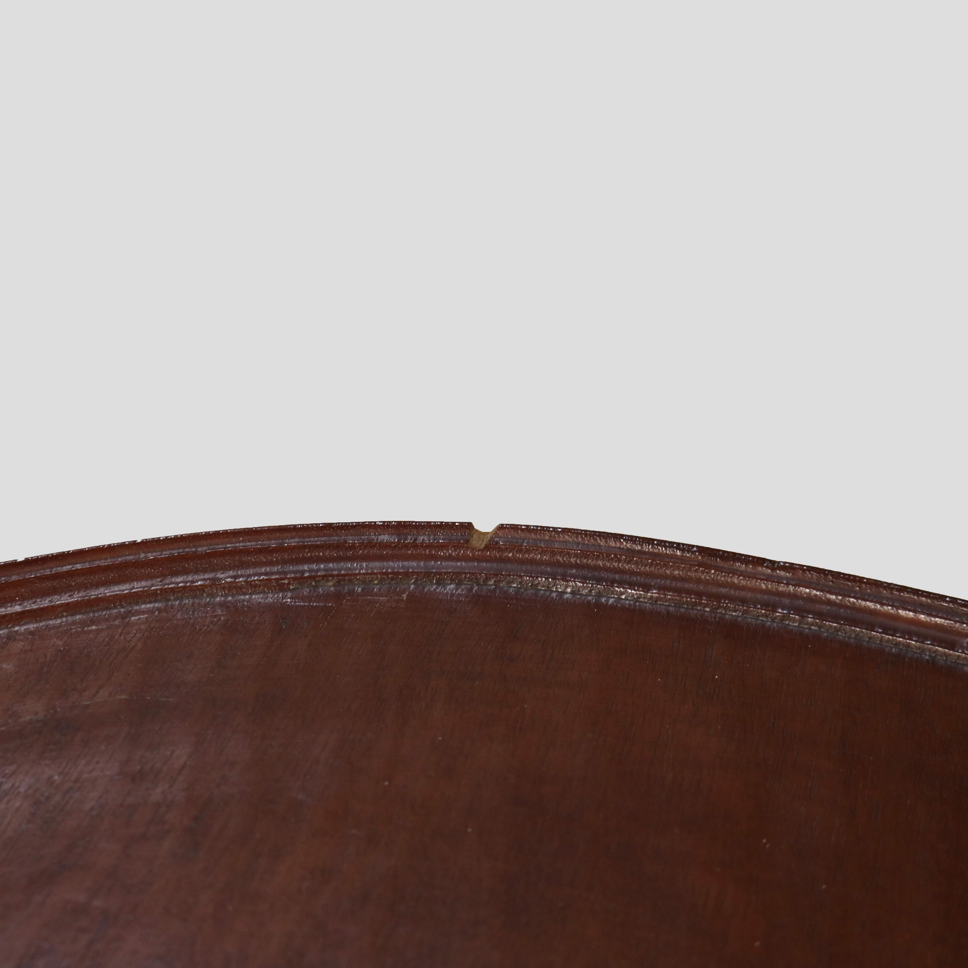 Antike 18. Jahrhundert Queen Anne Nussbaum Schüssel oben Tilt Top Tisch C1770 im Angebot 2