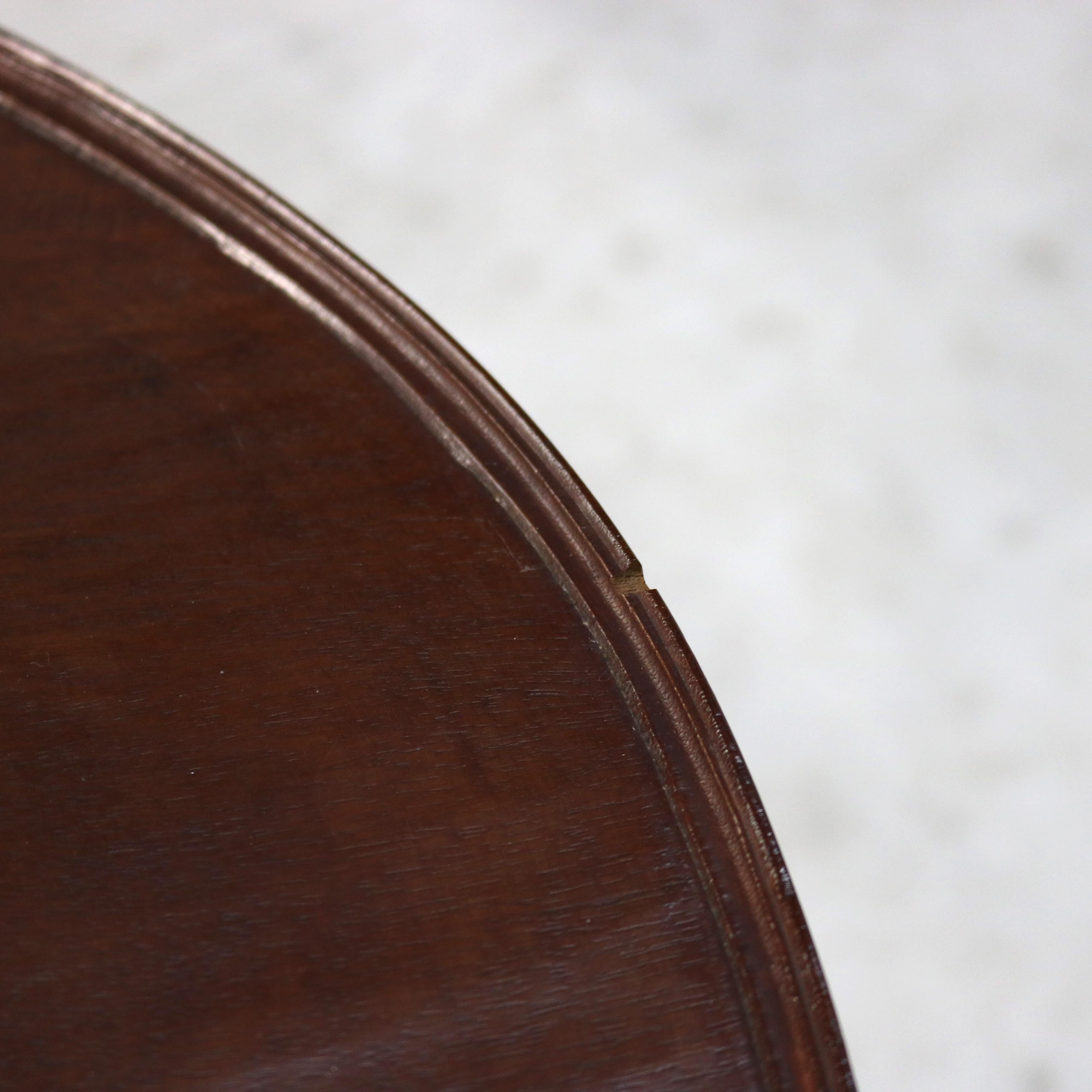 Antike 18. Jahrhundert Queen Anne Nussbaum Schüssel oben Tilt Top Tisch C1770 im Angebot 3