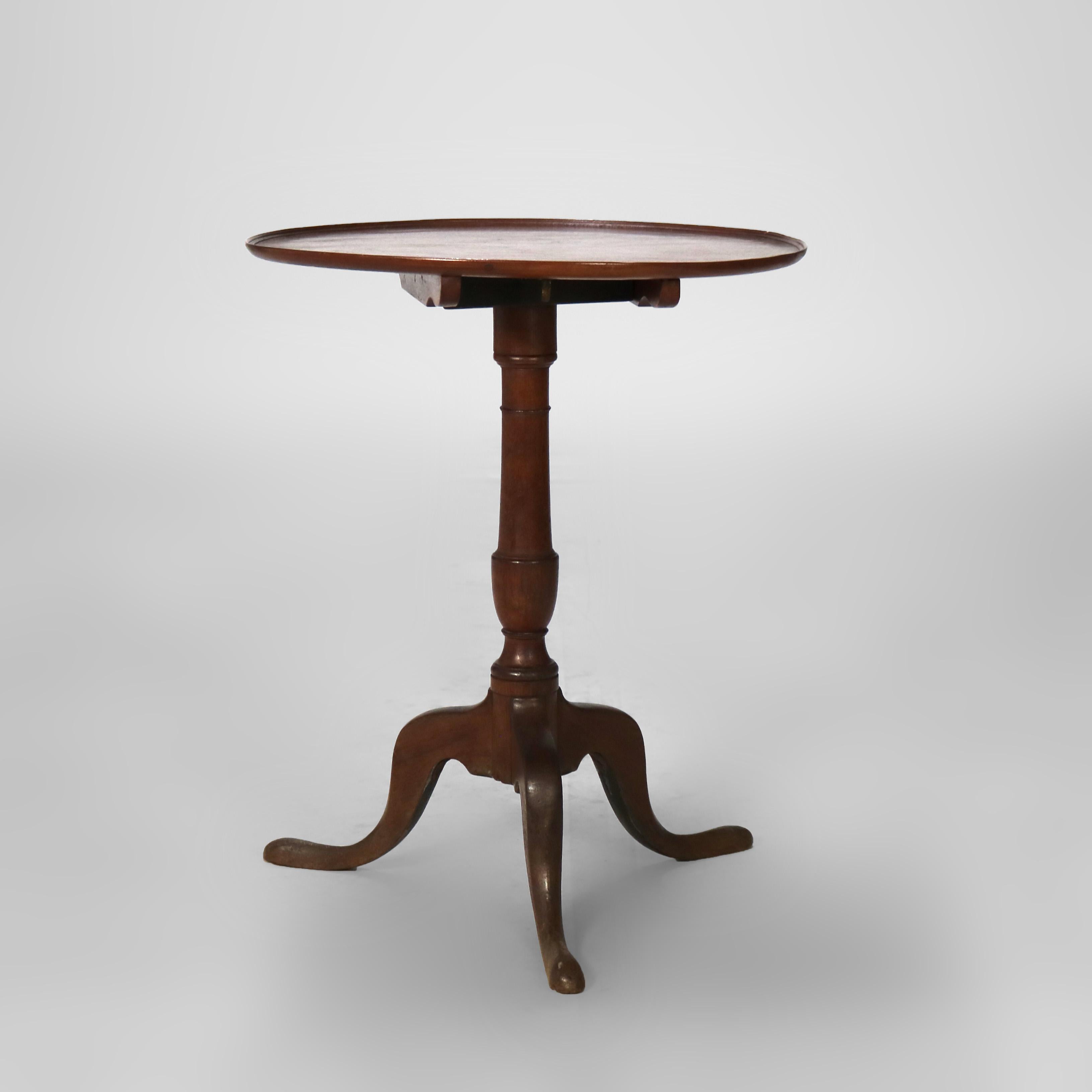 Antike 18. Jahrhundert Queen Anne Nussbaum Schüssel oben Tilt Top Tisch C1770 im Angebot 4