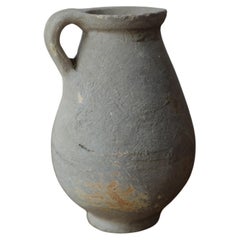 Antigua Olla Gris Tunecina Romana del Siglo XVIII - Vasija de Terracota Artesanal