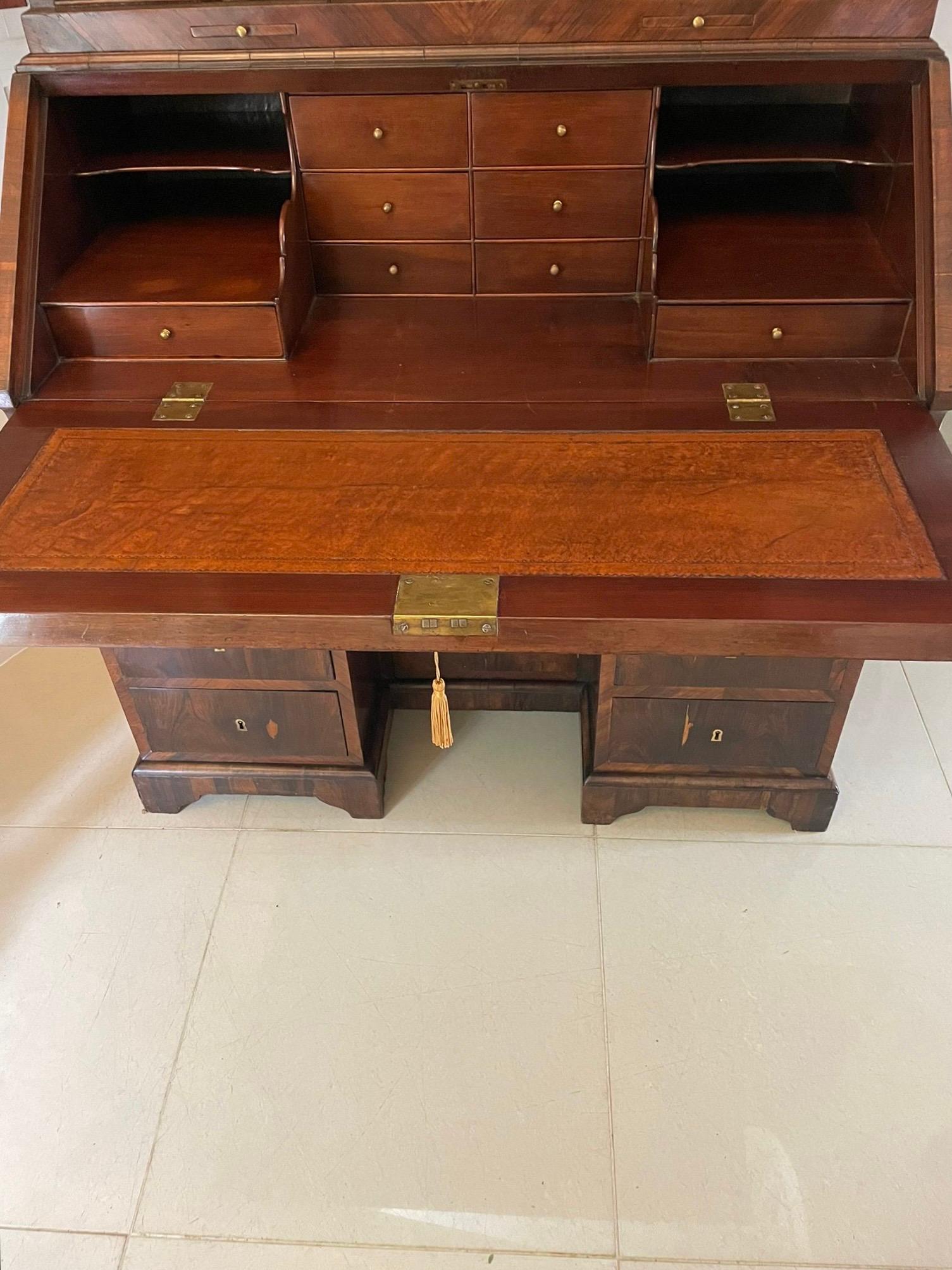 Antique 18th Century Rosewood Bureau Bookcase For Sale 5