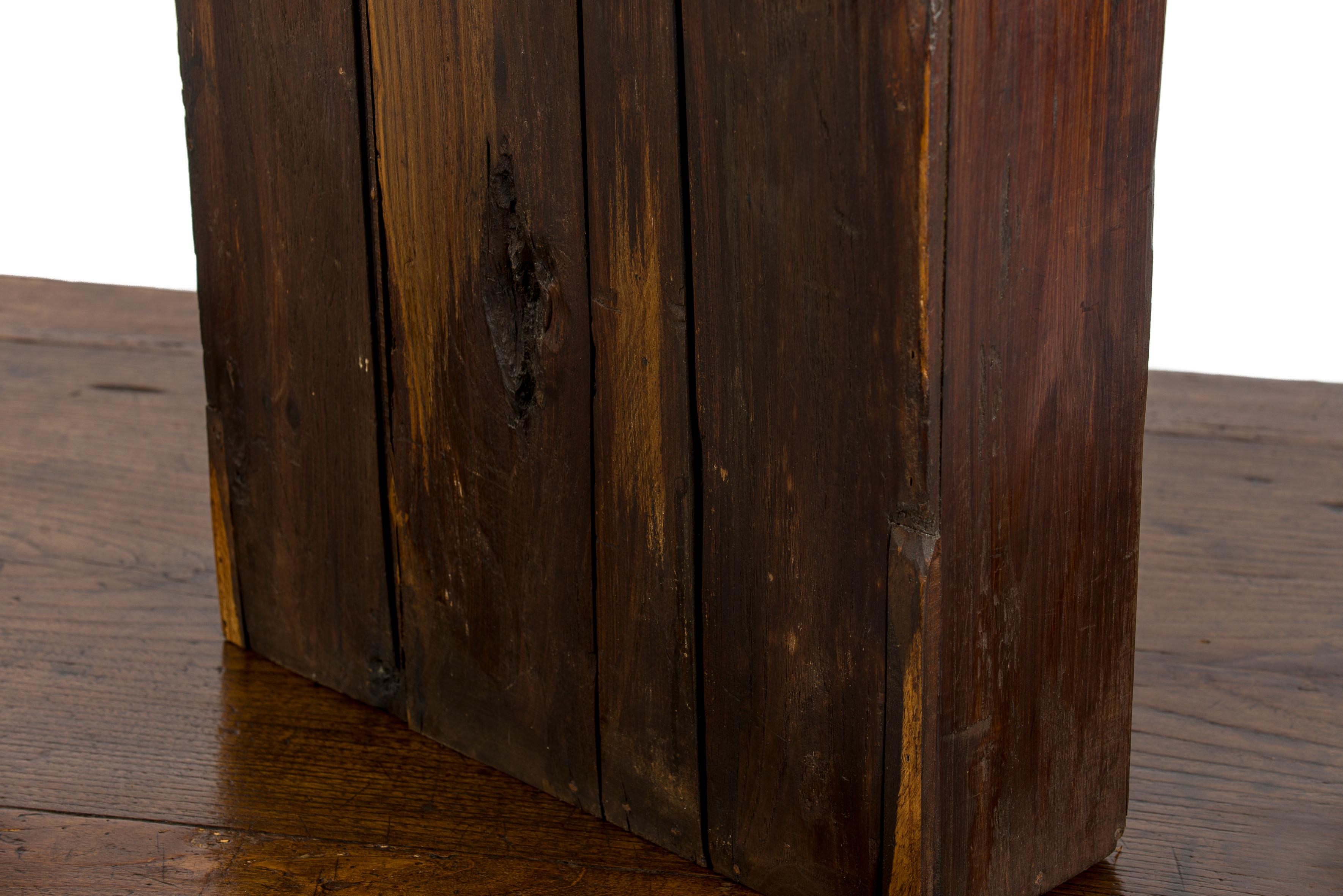 Antique 18th-Century Rustic Spanish Honey Color Chestnut Coffee Table 10