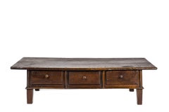 Antique 18th-Century Rustic Spanish Warm Brown Chestnut Coffee Table
