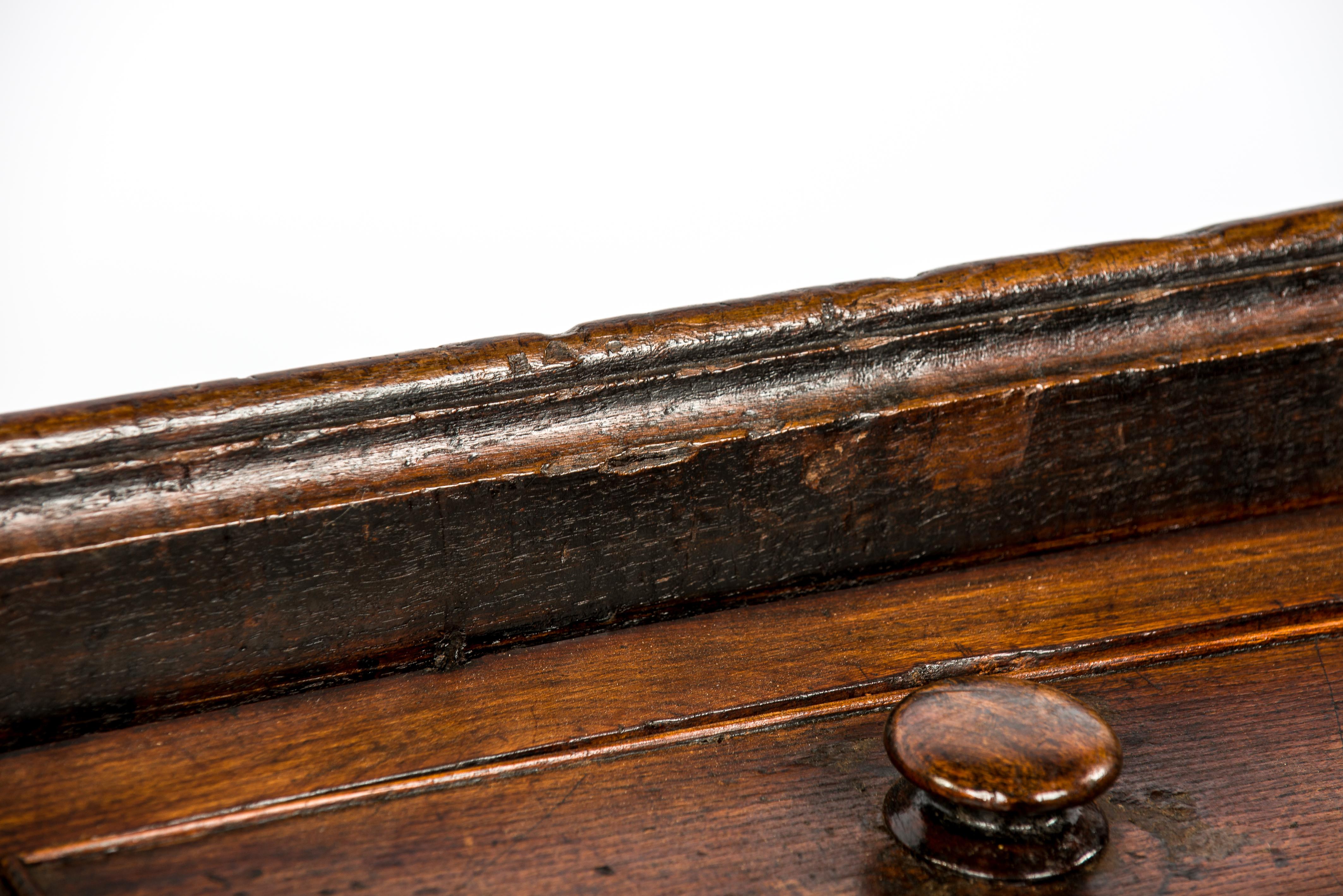 Antique 18th-Century Rustic Spanish Warm Brown Chestnut Coffee Table 4